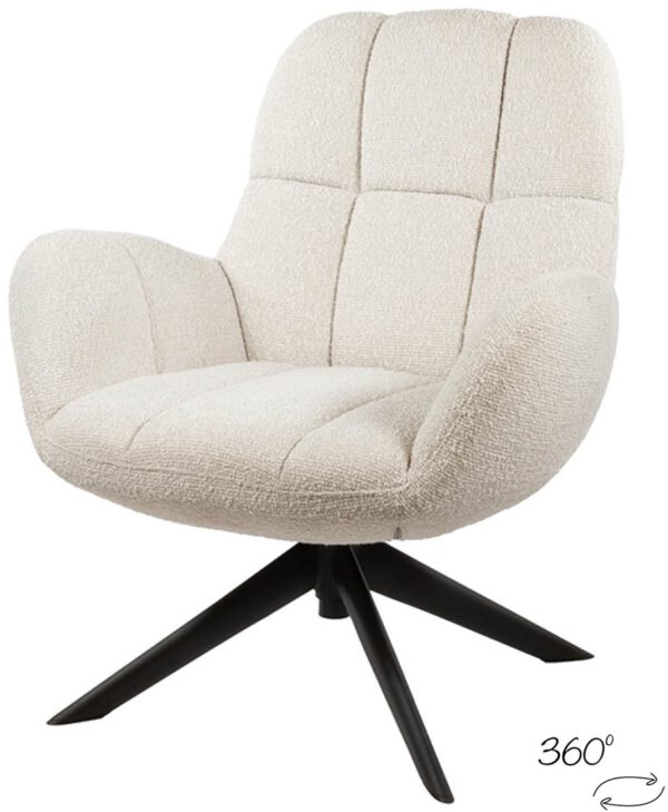 Fauteuil King-360 draaibaar, naturel