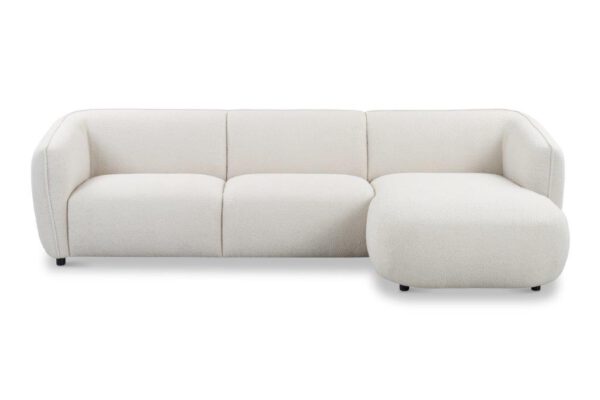 Bank Evening 2.5zits met chaise-Longue in teddy - Afbeelding 4