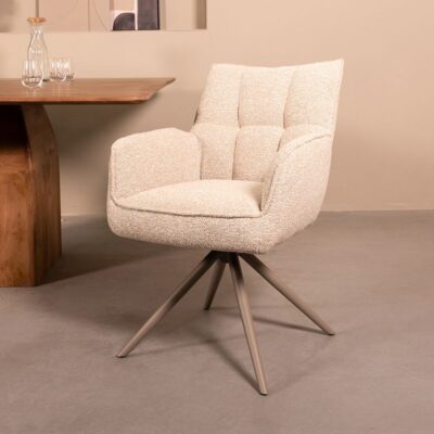 Eetkamerstoel Melody-taupe onderstel